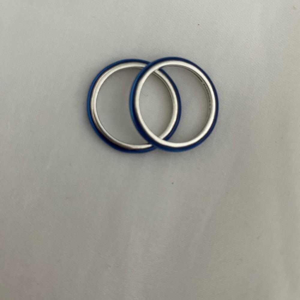 Blue Stackable Rings